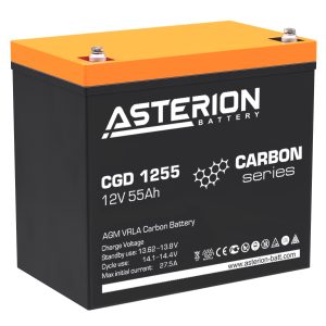 Asterion Carbon Series Lead Acid Battery 12v 55ah